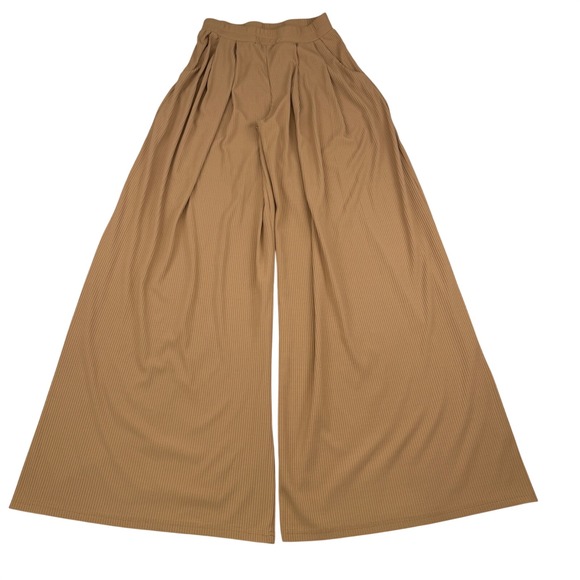 Three Bird Nest Pants - Three Bird Nest Palazzo Pants Womens L Wide Leg Ribbed Stretch Casual